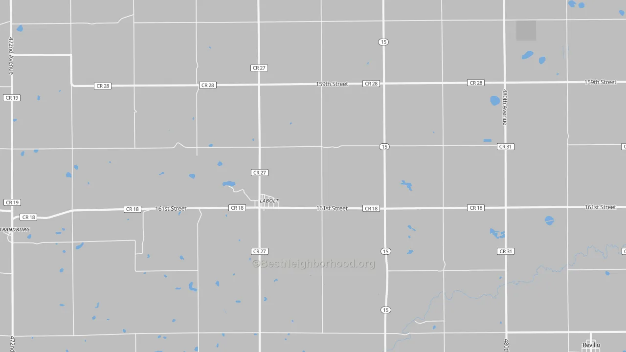 Bike Grade map of 57246, SD