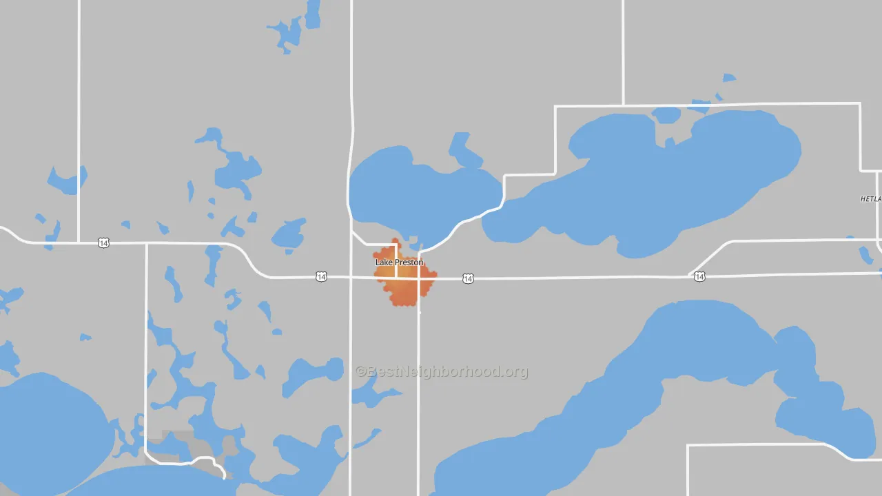 Bike Grade map of 57249, SD