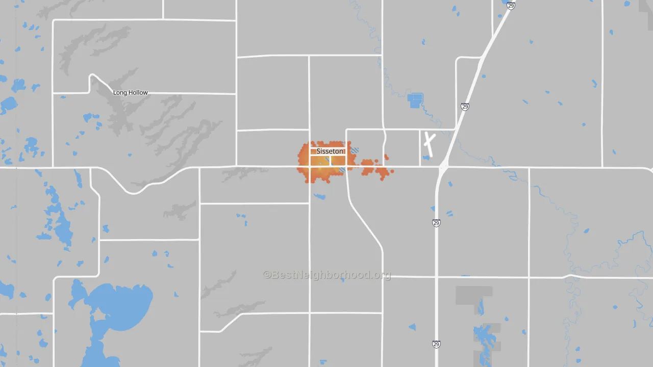 Bike Grade map of 57262, SD