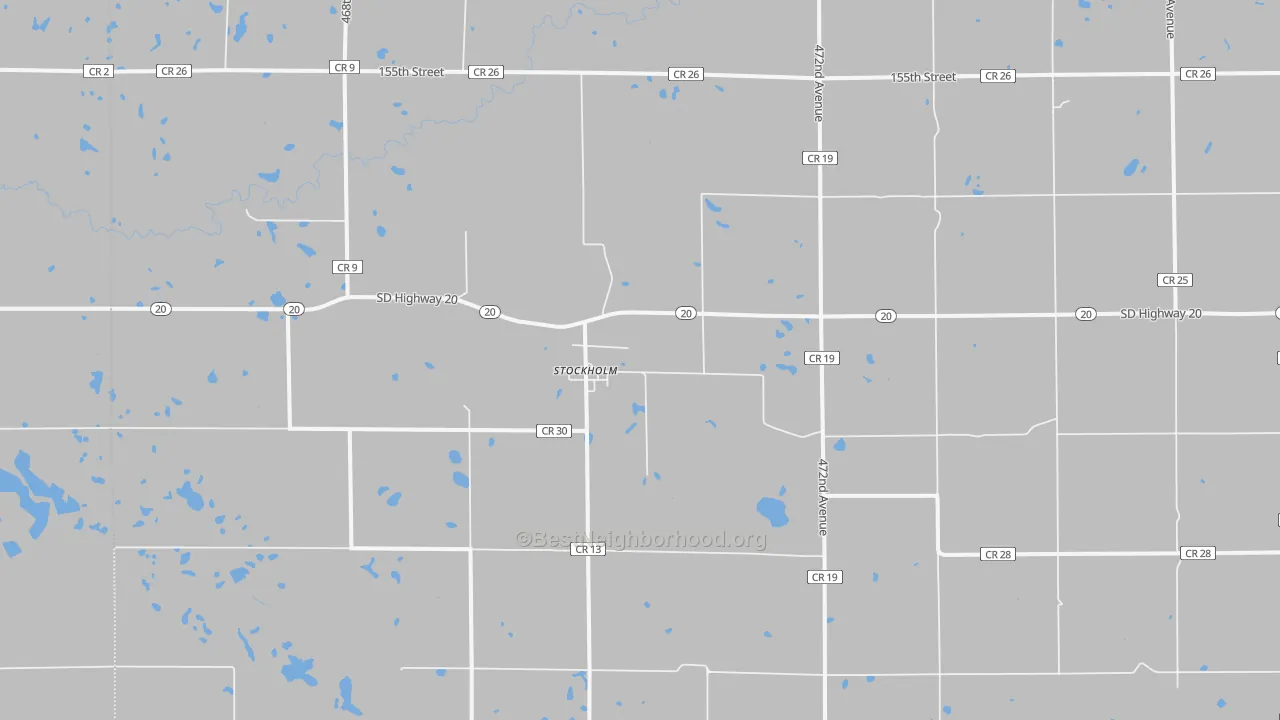 Bike Grade map of 57264, SD
