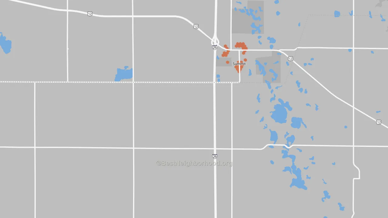 Bike Grade map of 57266, SD