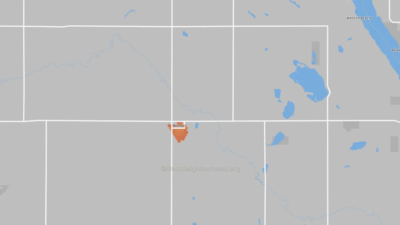 Bike Grade map of 57279, SD