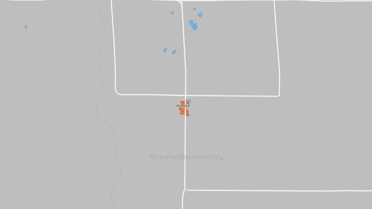 Bike Grade map of 57313, SD