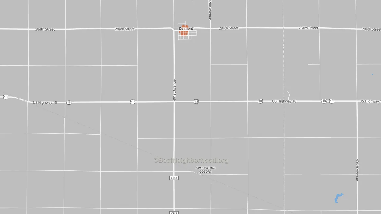 Bike Grade map of 57330, SD