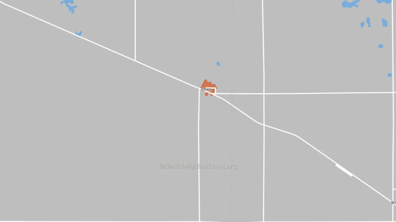 Bike Grade map of 57332, SD