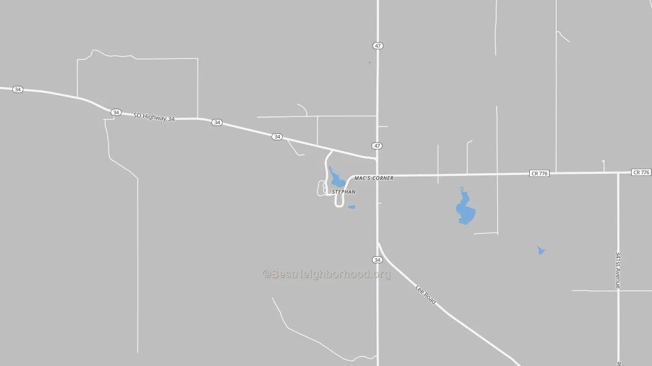 Bike Grade map of 57346, SD