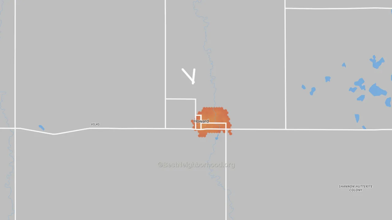 Bike Grade map of 57349, SD