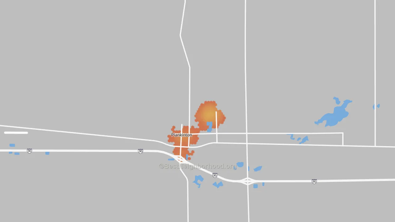 Bike Grade map of 57368, SD