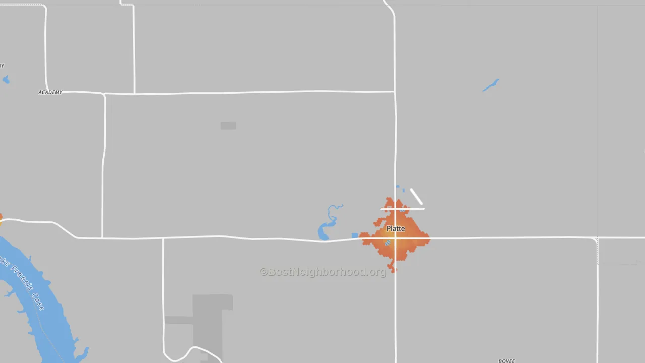 Bike Grade map of 57369, SD