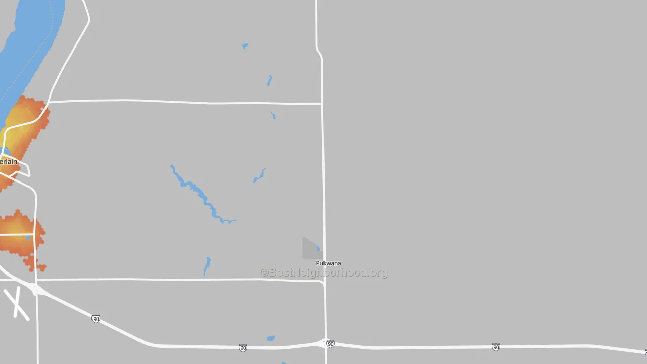 Bike Grade map of 57370, SD