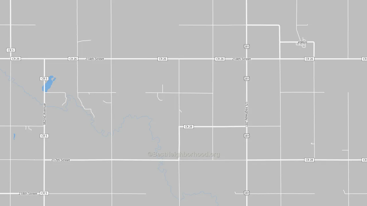 Bike Grade map of 57379, SD