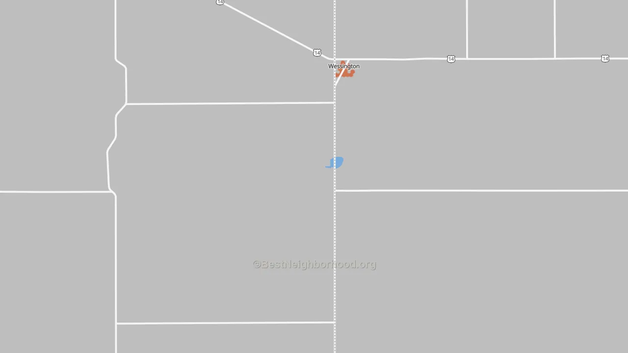 Bike Grade map of 57381, SD