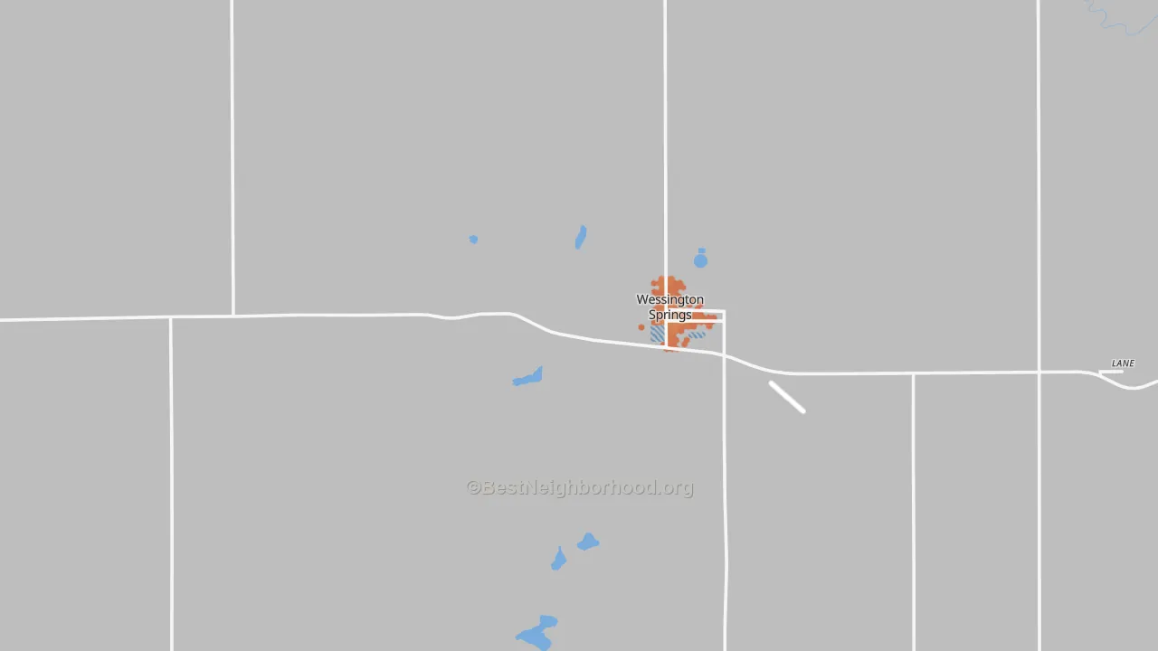 Bike Grade map of 57382, SD