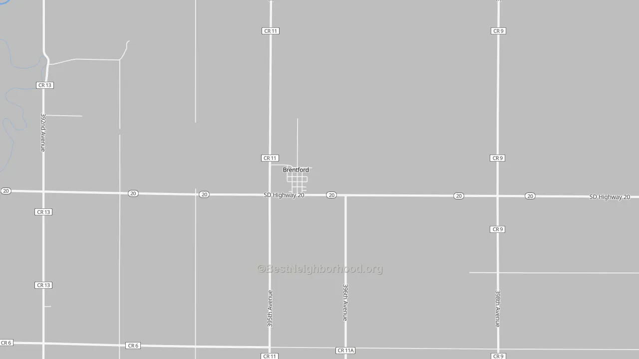 Bike Grade map of 57429, SD