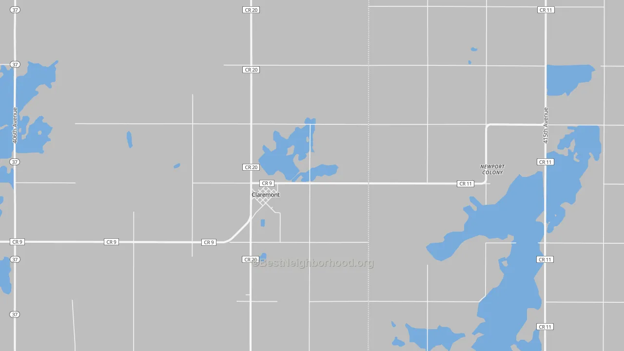 Bike Grade map of 57432, SD