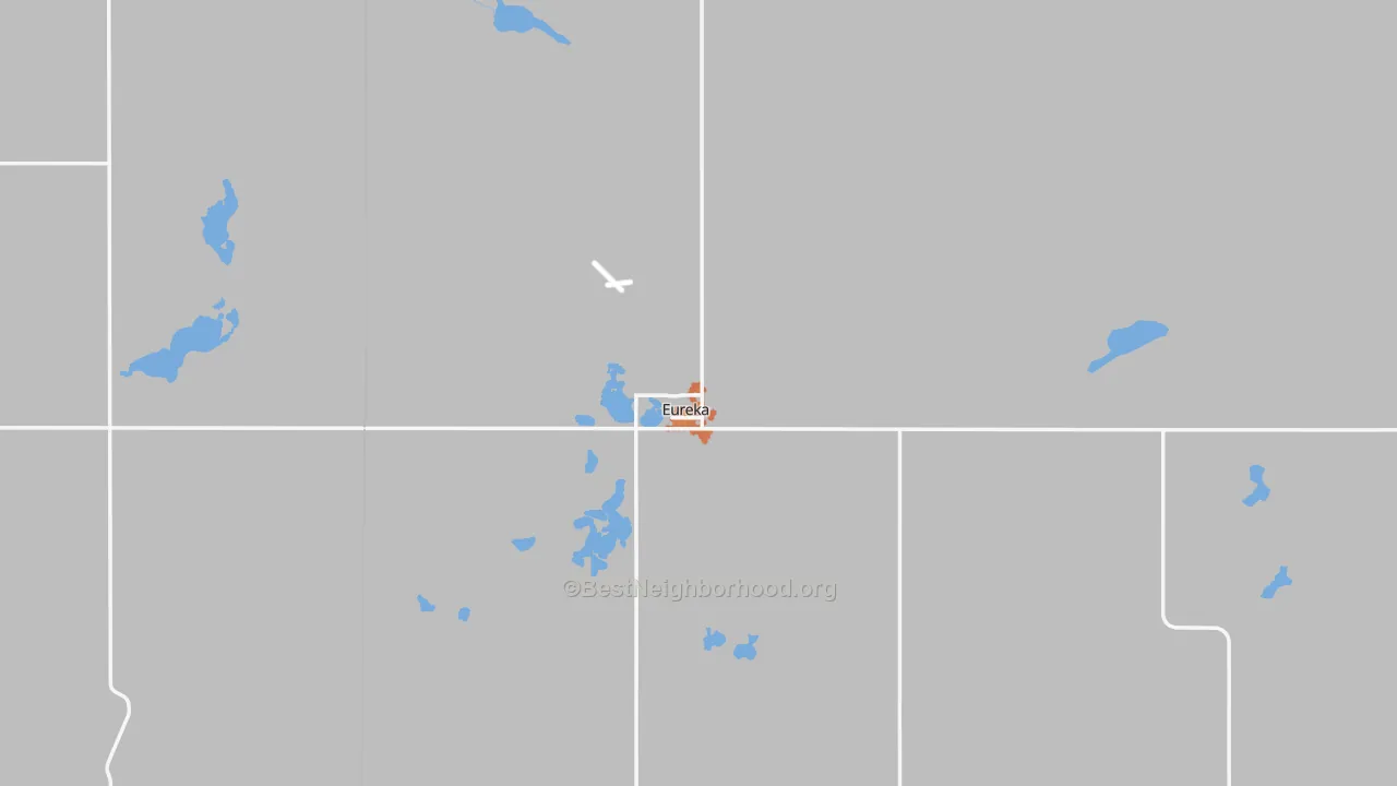 Bike Grade map of 57437, SD