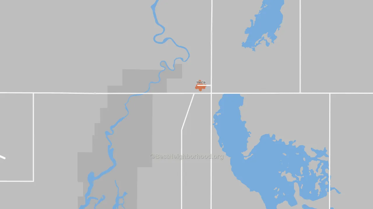Bike Grade map of 57446, SD