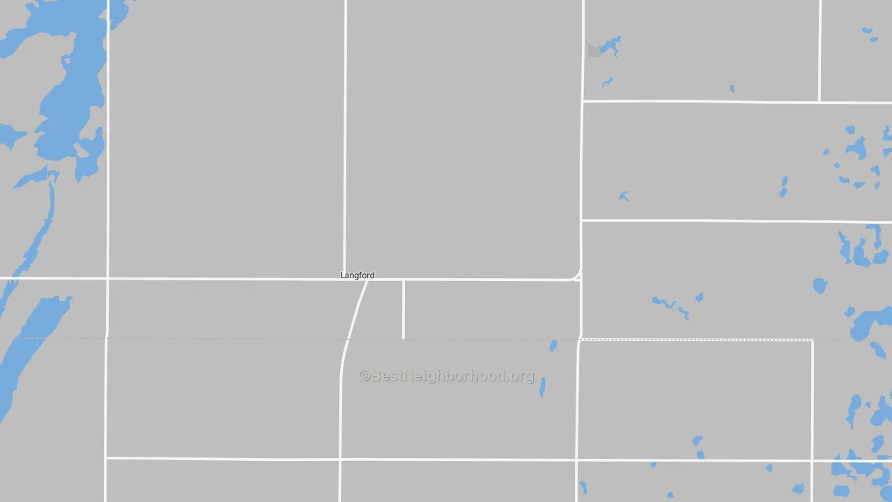 Bike Grade map of 57454, SD