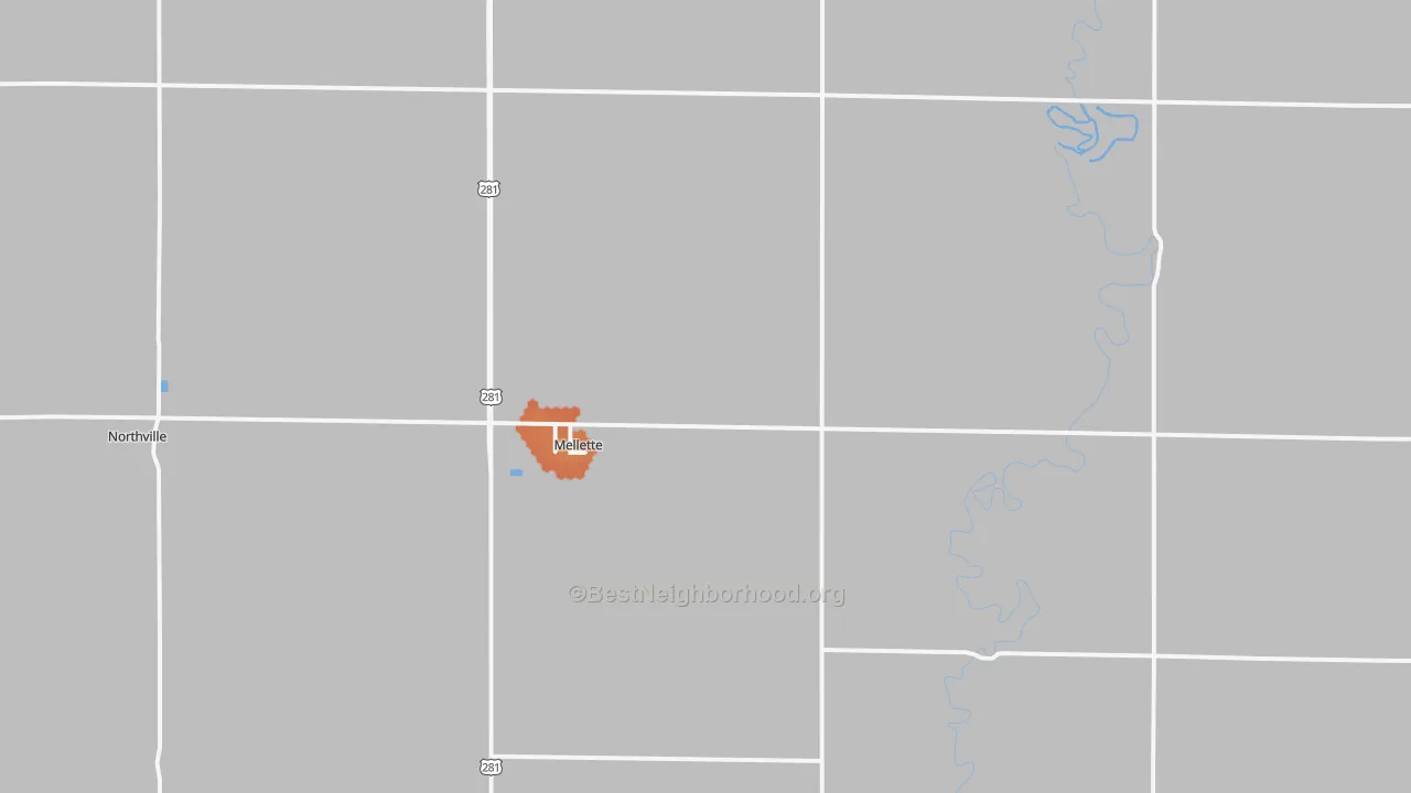 Bike Grade map of 57461, SD