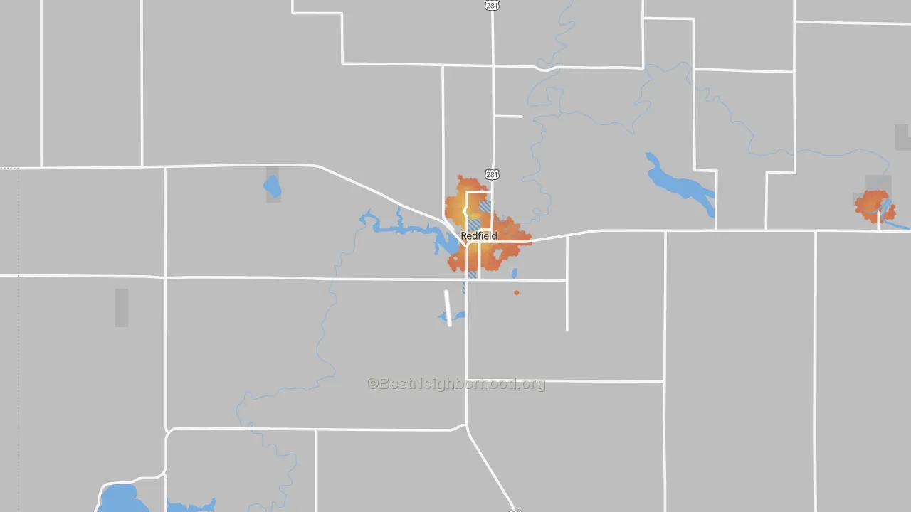Bike Grade map of 57469, SD