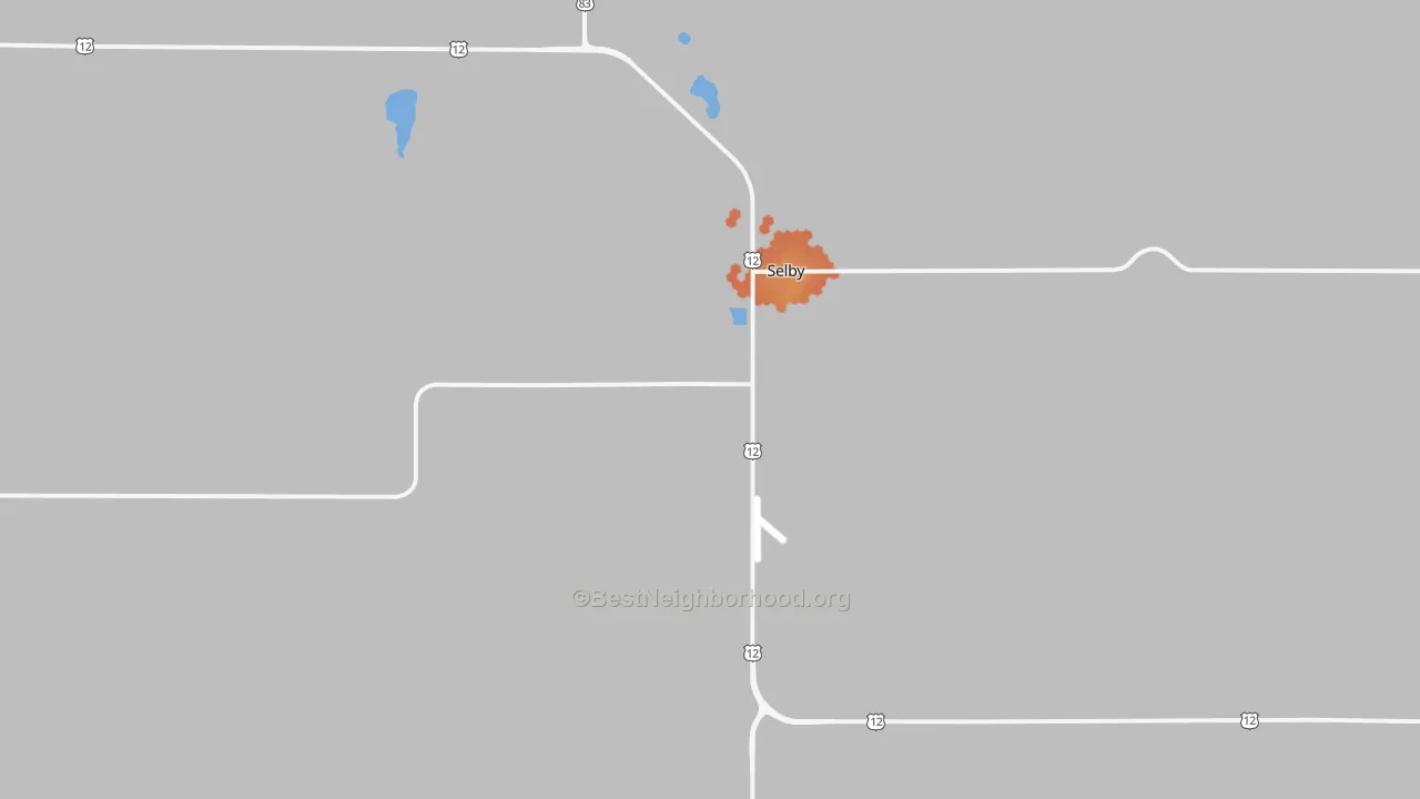 Bike Grade map of 57472, SD