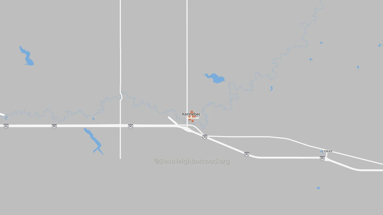 Bike Grade map of 57544, SD