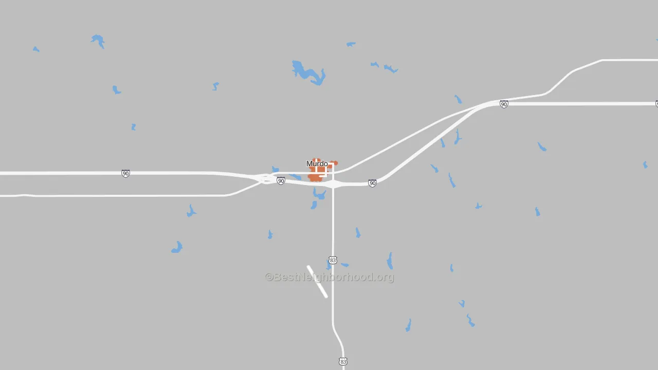 Bike Grade map of 57559, SD