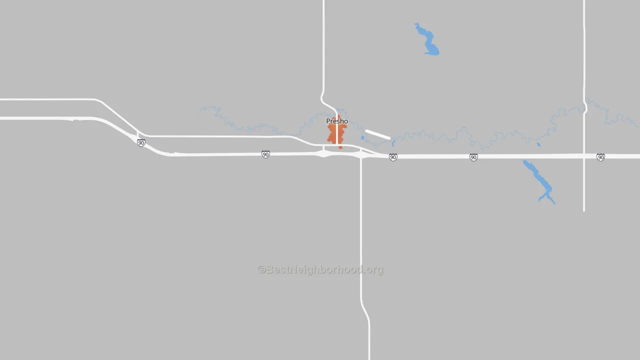 Bike Grade map of 57568, SD