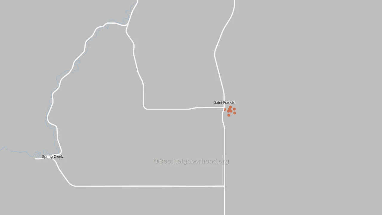 Bike Grade map of 57572, SD