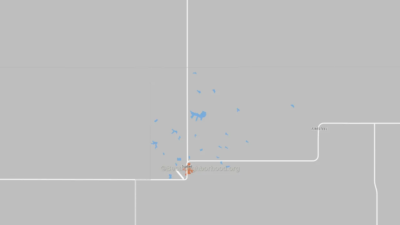 Bike Grade map of 57633, SD