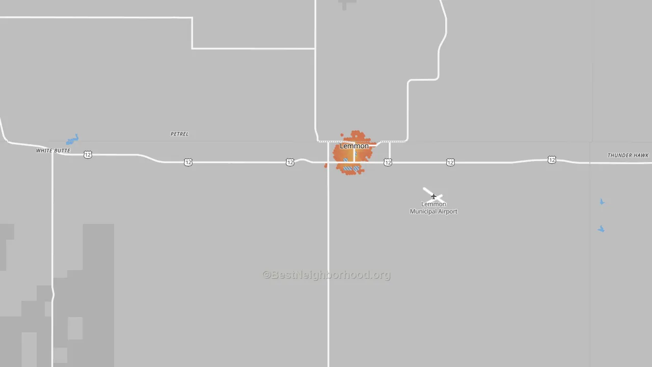 Bike Grade map of 57638, SD