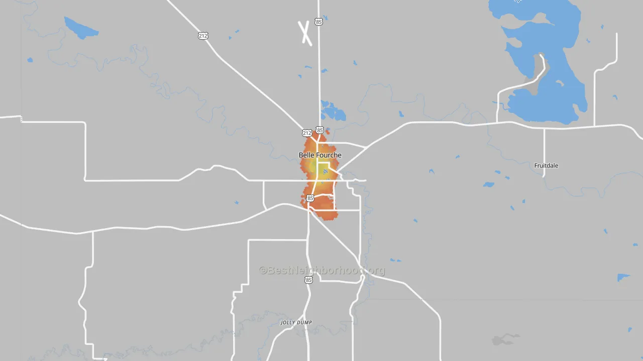 Bike Grade map of 57717, SD