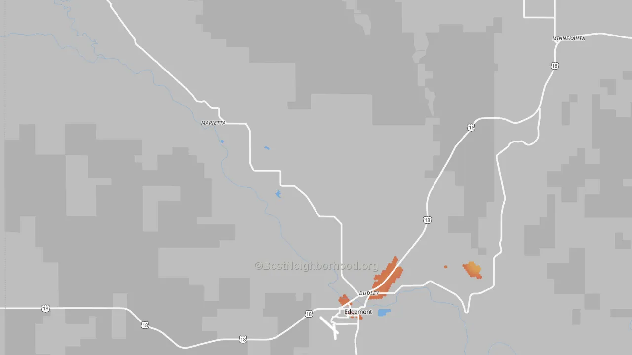 Bike Grade map of 57735, SD