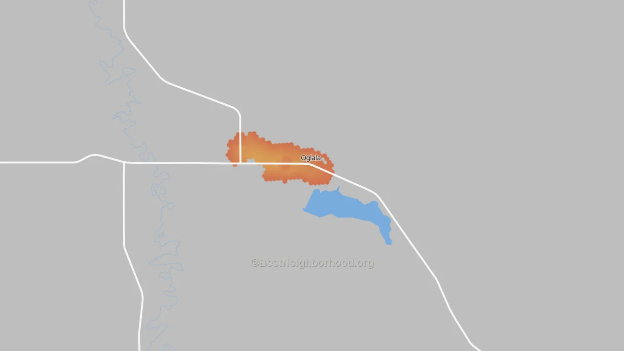 Bike Grade map of 57764, SD