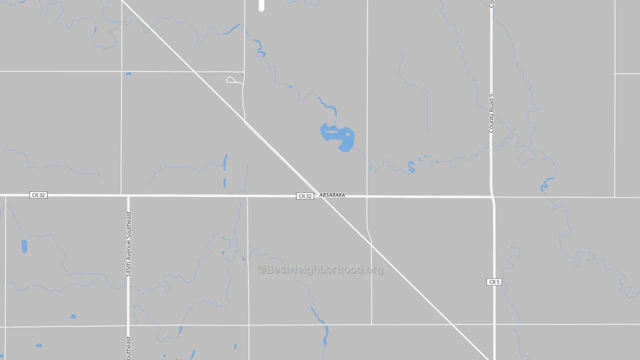 Bike Grade map of 58002, ND