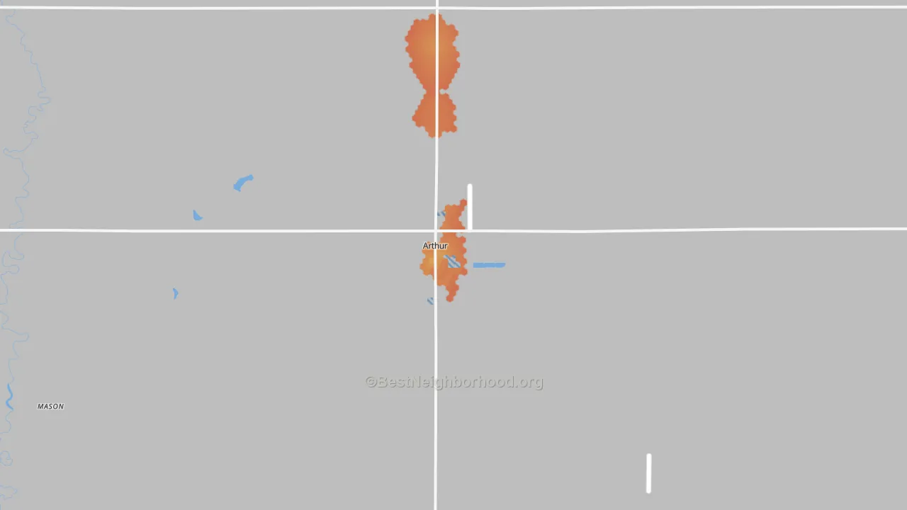 Bike Grade map of 58006, ND