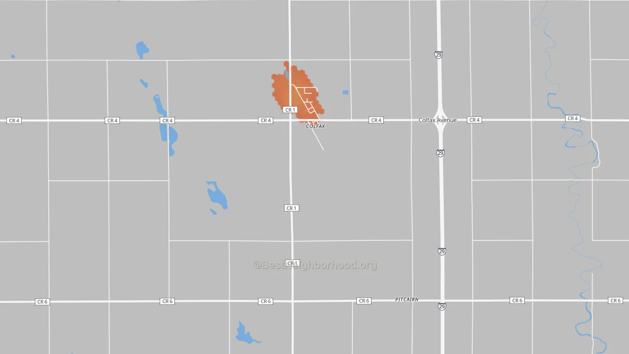 Bike Grade map of 58018, ND