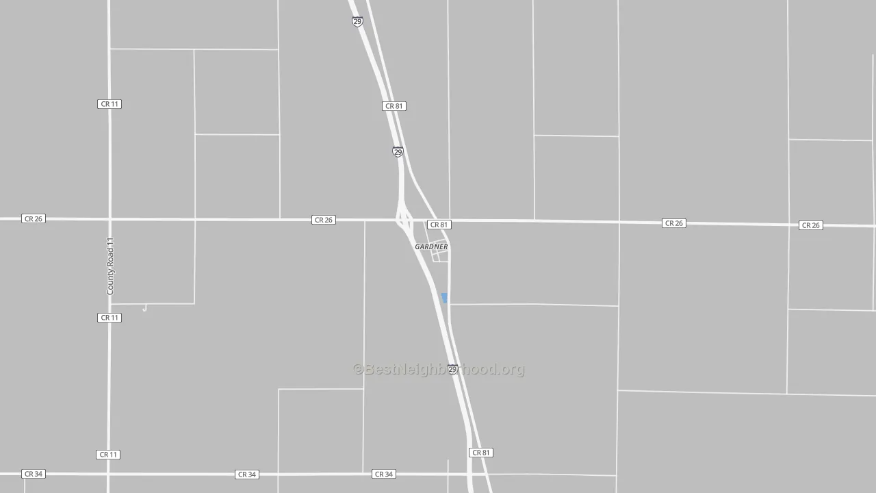 Bike Grade map of 58036, ND