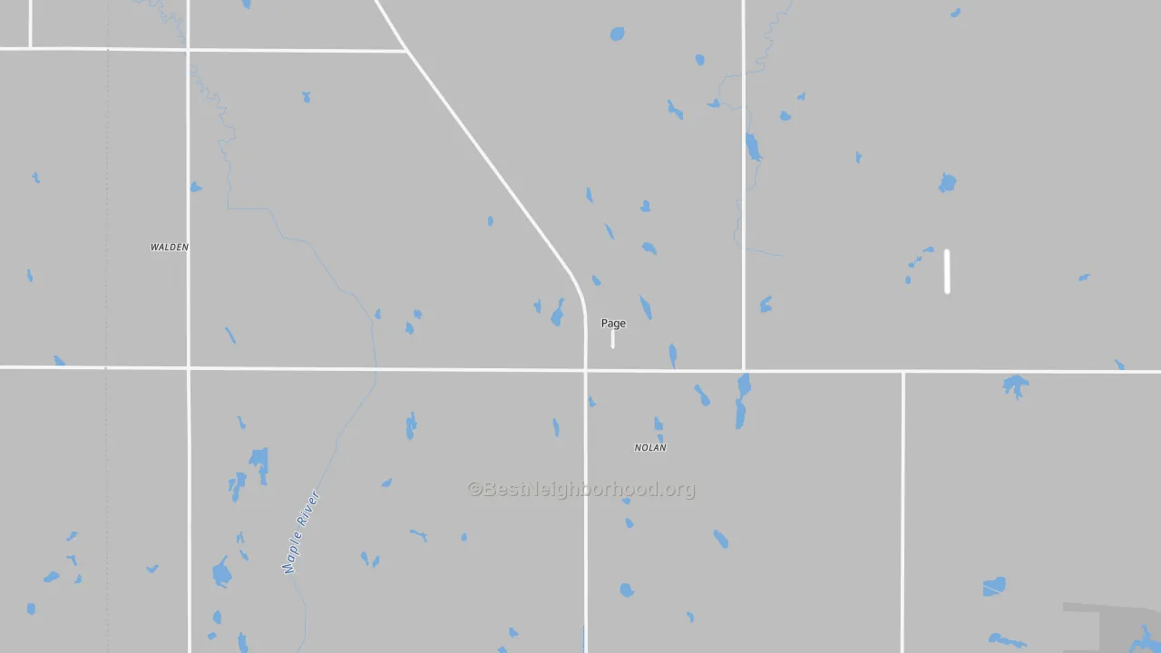 Bike Grade map of 58064, ND