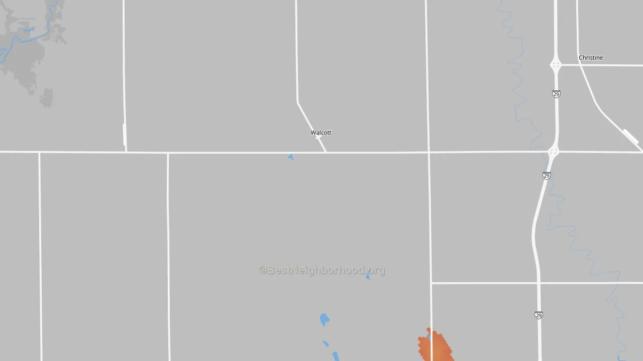 Bike Grade map of 58077, ND