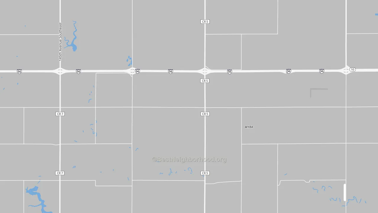Bike Grade map of 58079, ND
