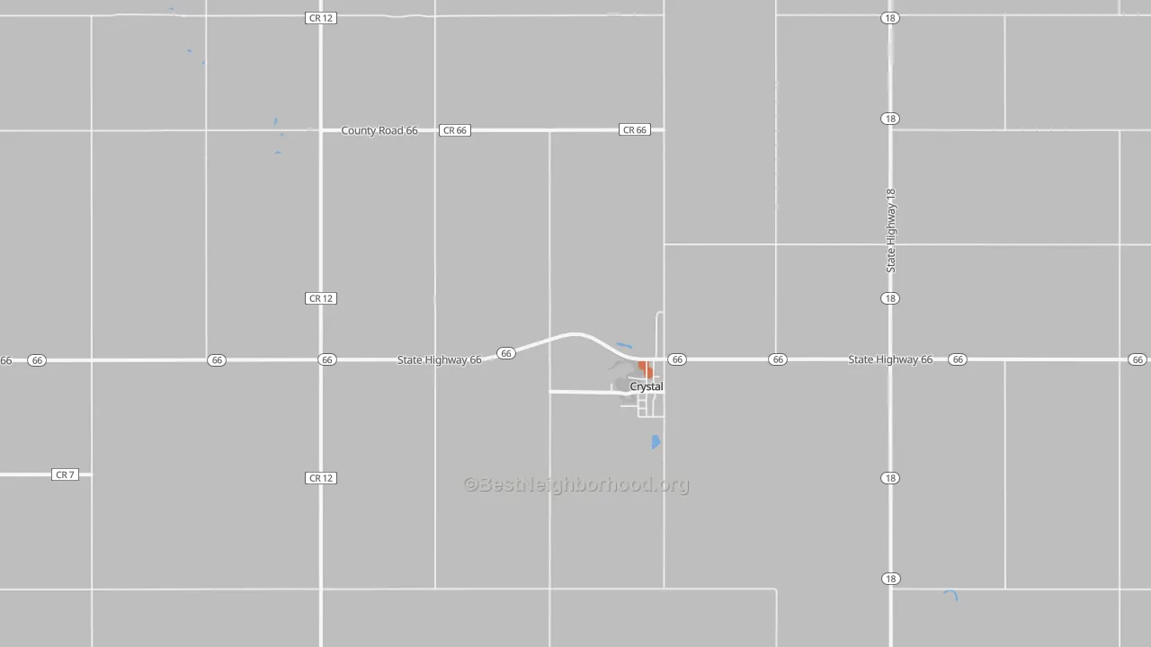 Bike Grade map of 58222, ND