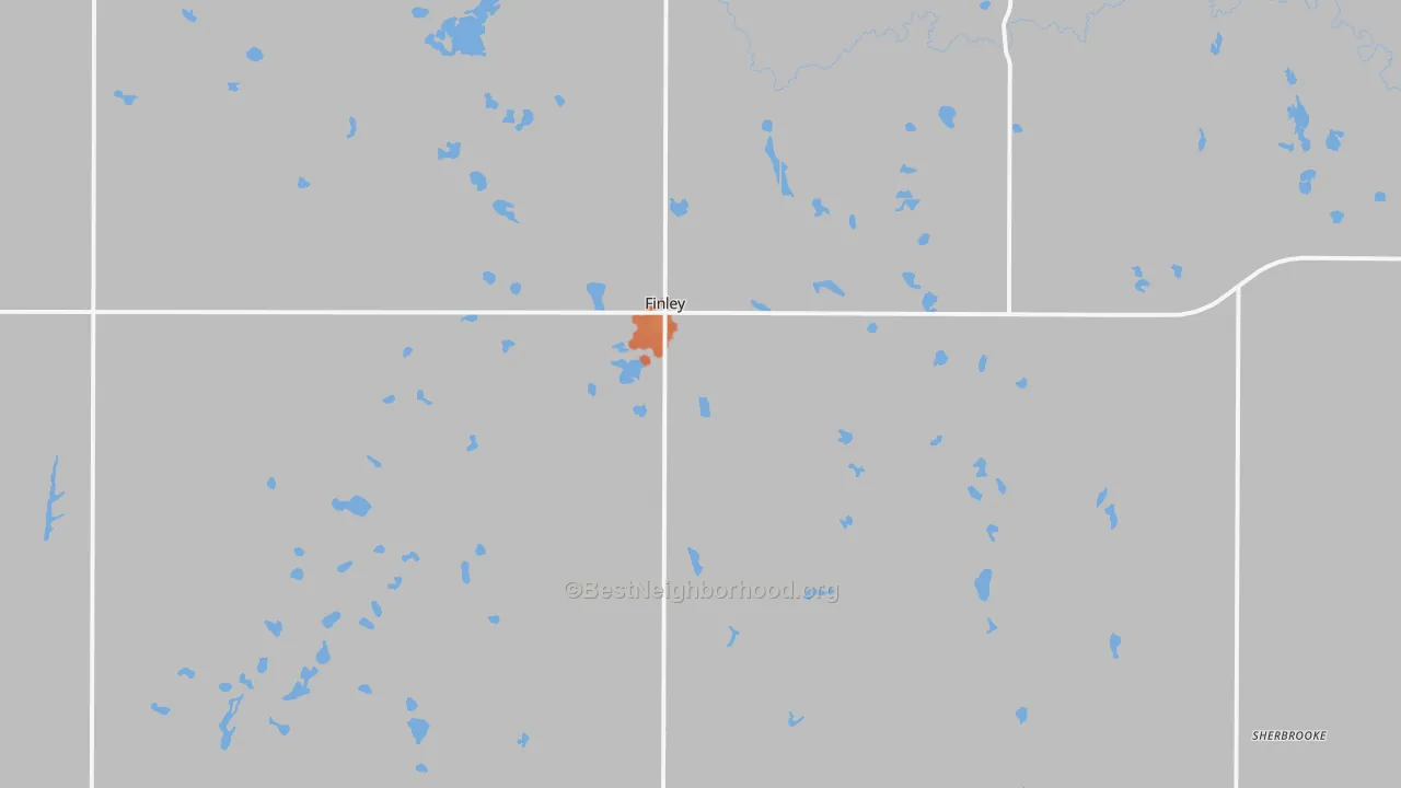 Bike Grade map of 58230, ND
