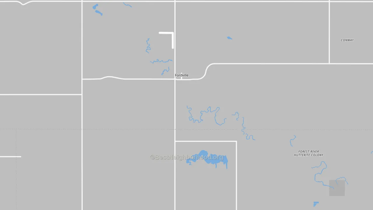 Bike Grade map of 58231, ND