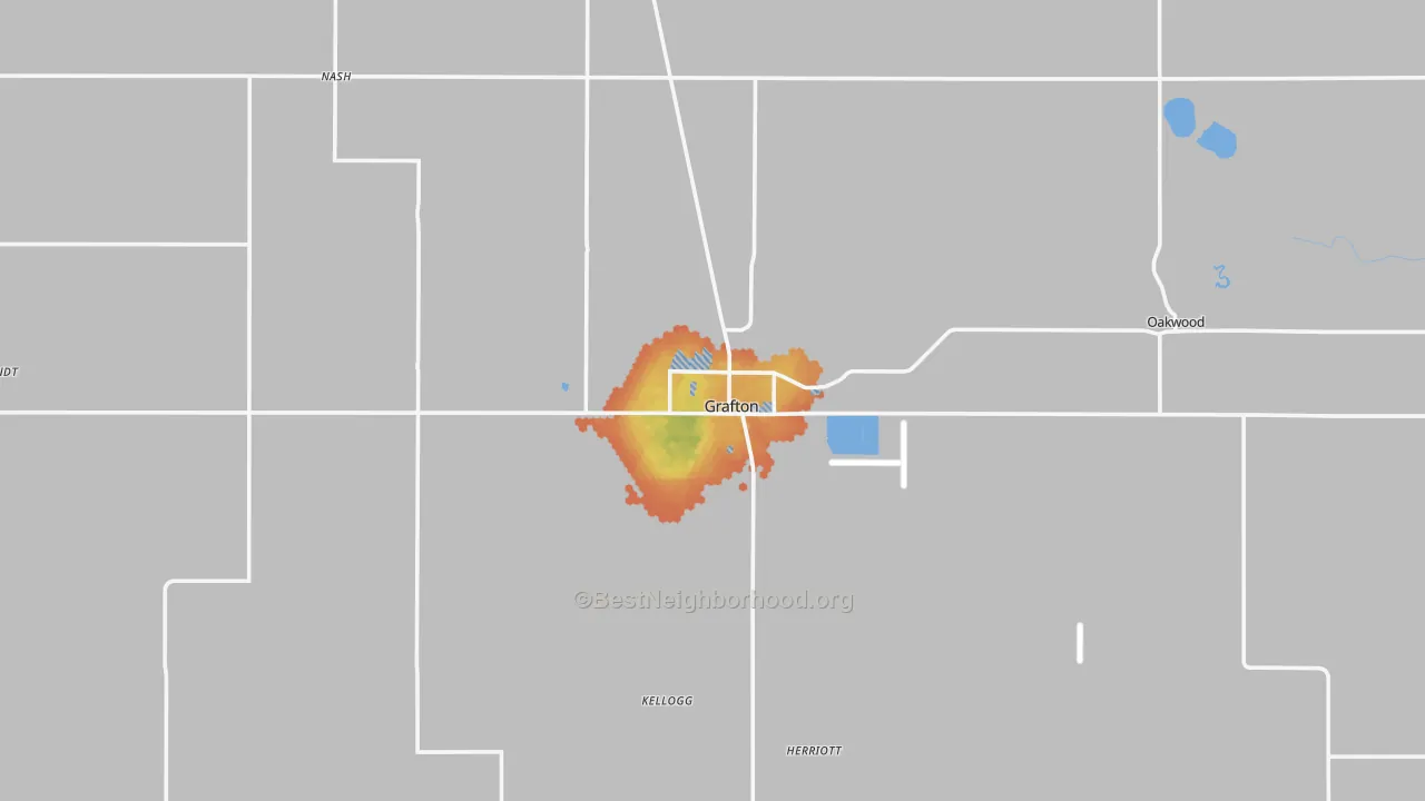 Bike Grade map of 58237, ND