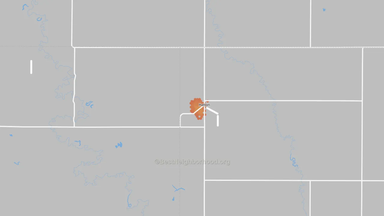 Bike Grade map of 58240, ND