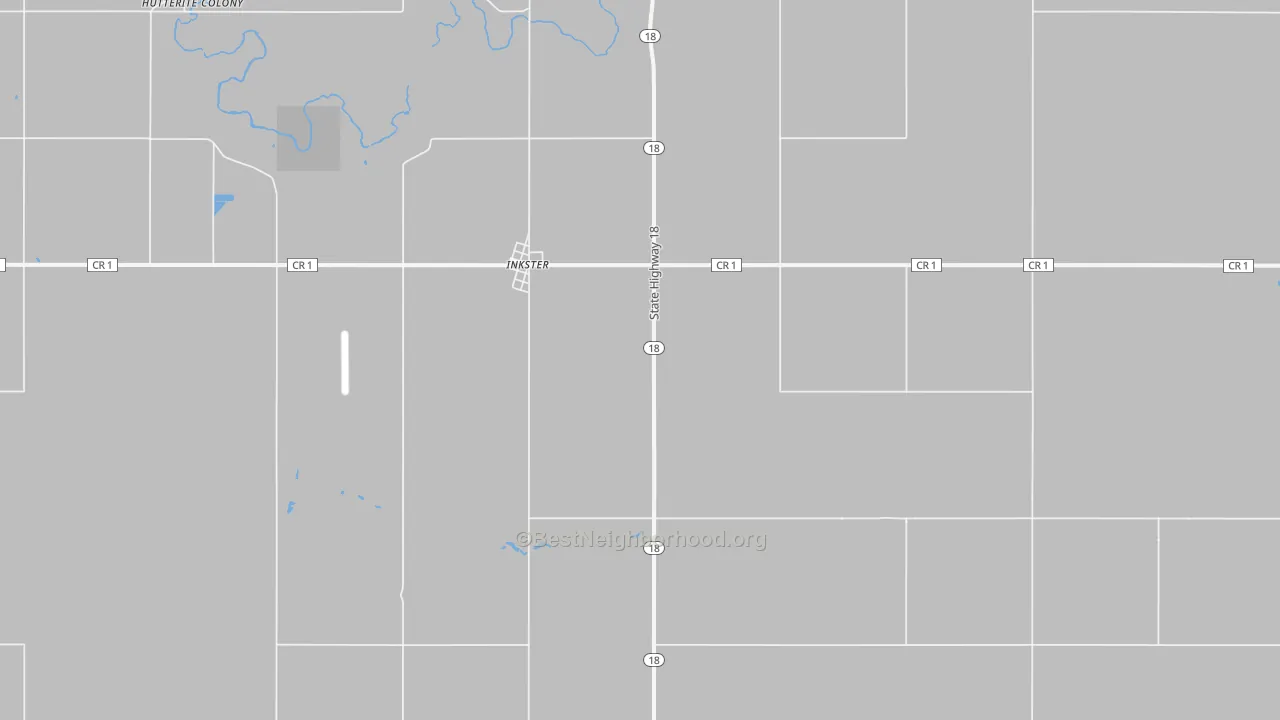 Bike Grade map of 58244, ND