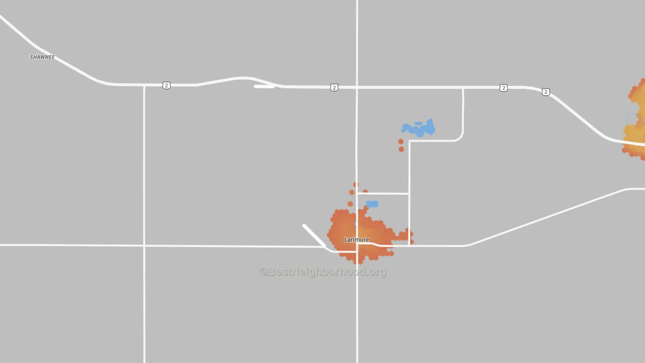 Bike Grade map of 58251, ND