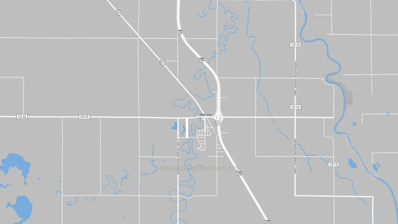 Bike Grade map of 58256, ND