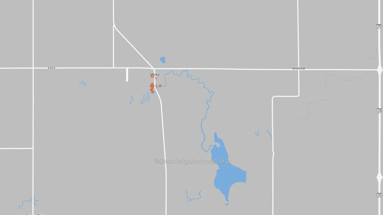 Bike Grade map of 58261, ND